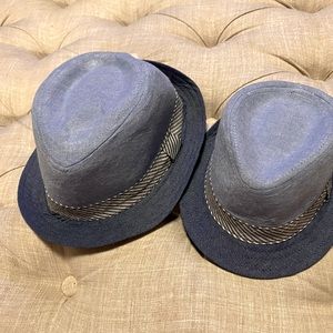 Toddler and baby fedora set